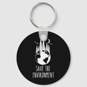 Save The Environment Earth Day Nature Wildlife Con Key Ring