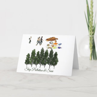 Save the environment message  Card