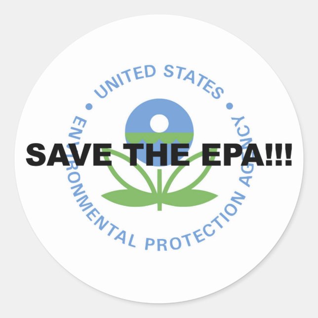 Save the EPA Classic Round Sticker (Front)