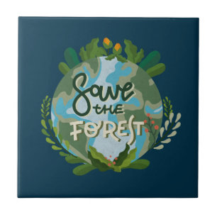 Save the Forest Ceramic Tile