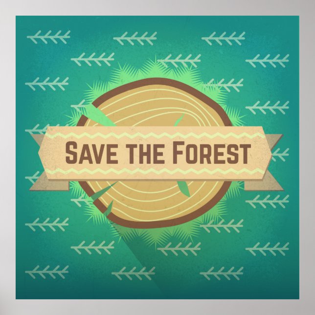 Save the forest poster (Front)