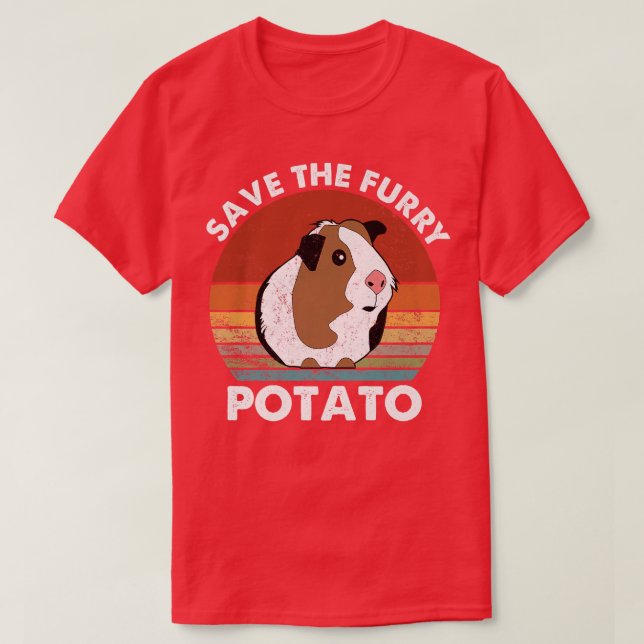 Save The Furry Potato Funny Guinea Pig 137 T-Shirt (Design Front)