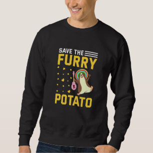 Save The Furry Potato  Guinea Pig Sweatshirt