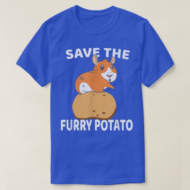 Save The Furry Potato  Guinea Pig  T-Shirt (Design Front)