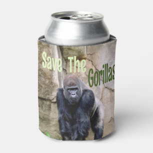 Save The Gorillas Can Cooler