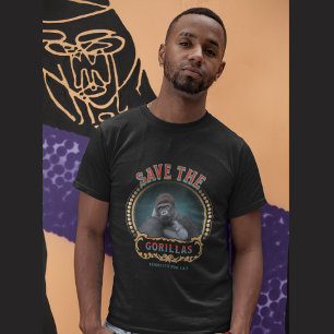 Save The Gorillas   Endangered Species T-Shirt