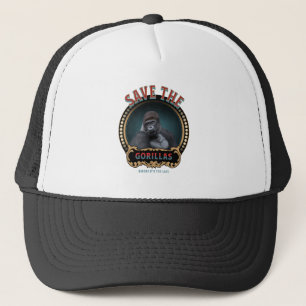 Save The Gorillas   Endangered Species Trucker Hat
