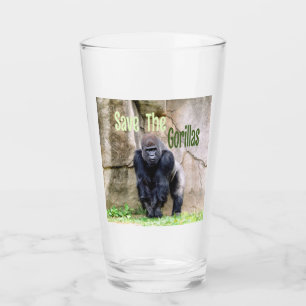 Save The Gorillas Glass