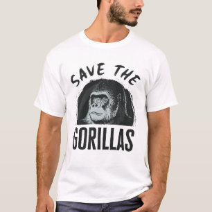 Save the Gorillas Gorilla Endangered Extinction T-Shirt