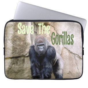Save The Gorillas Laptop Sleeve