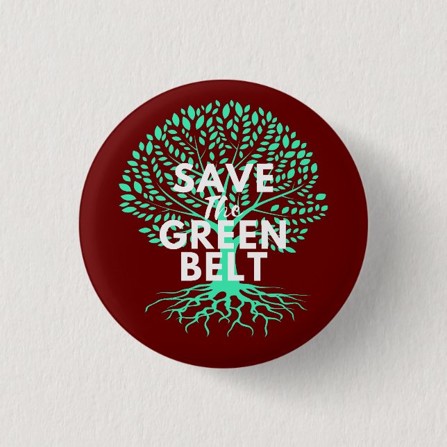 Save The Greenbelt 3 Cm Round Badge (Front)