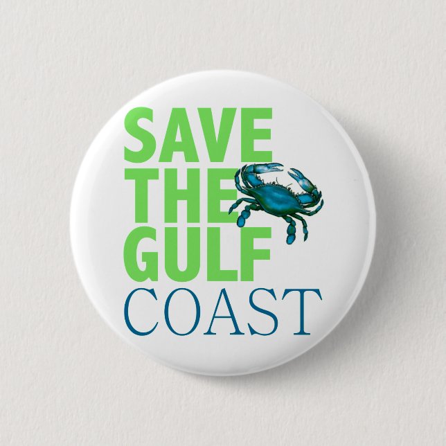 Save the Gulf Coast button (Front)
