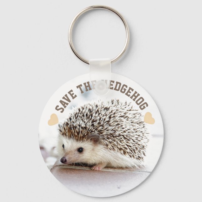 Save The Hedgehog Key Ring (Front)