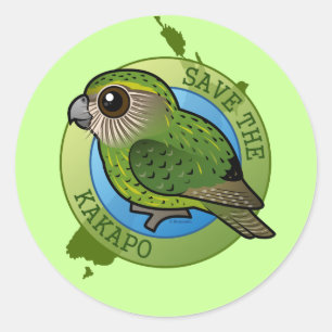 Save the Kakapo Classic Round Sticker