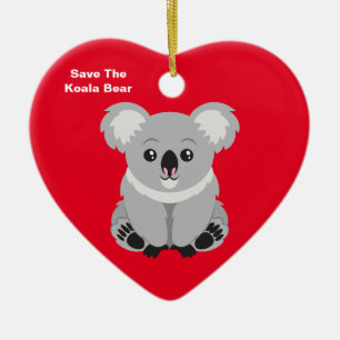 Save The Koala Bear Ceramic Ornament