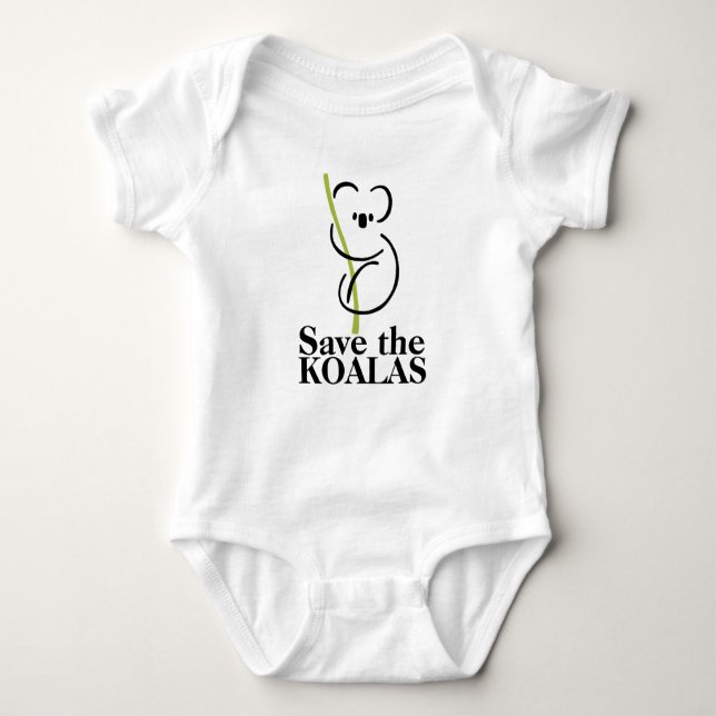 Save the Koalas Baby Sleeper Baby Bodysuit (Front)