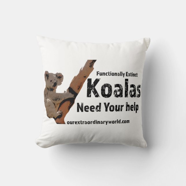 Save the Koalas Cushion (Front)