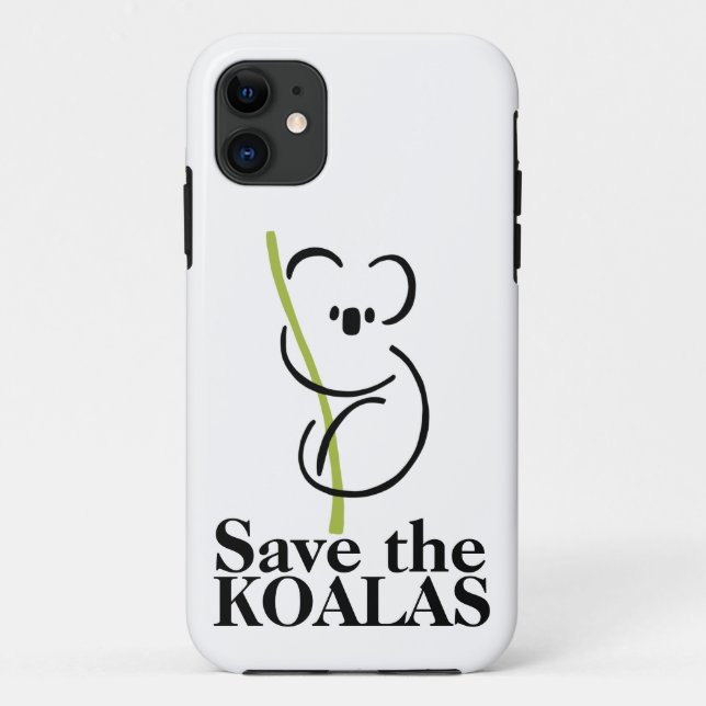 Save the Koalas iPhone case (Back)