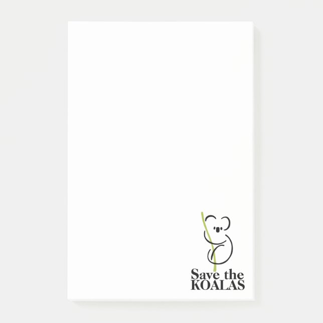 Save the Koalas Post-it Notes (Front)