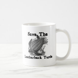 Save the leatherback turtle coffee mug