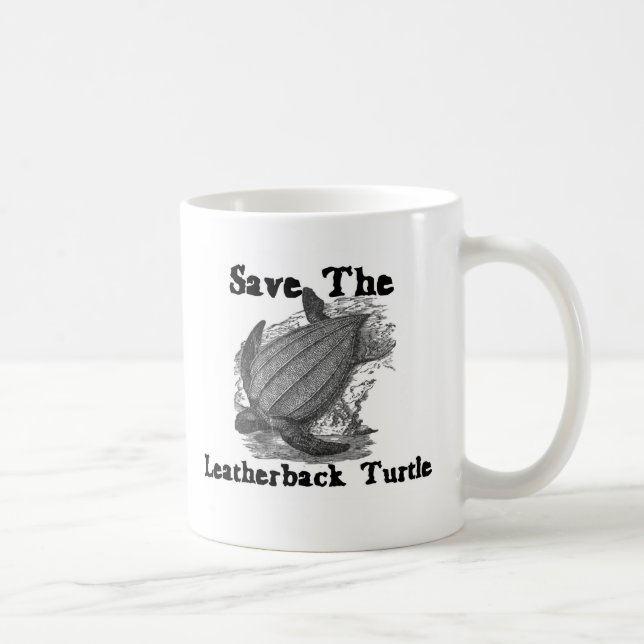 Save the leatherback turtle coffee mug (Right)