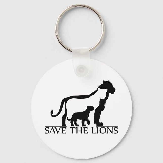 Save the Lions Key Ring (Front)