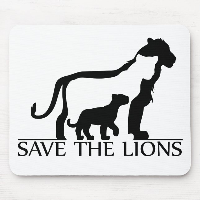 Save the Lions Mouse Pad (Front)