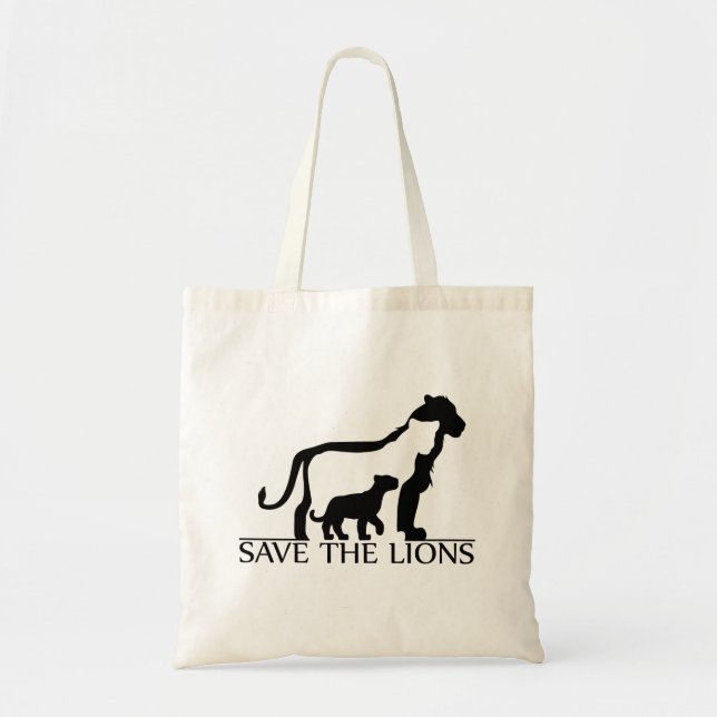 Save the Lions Tote Bag (Front)