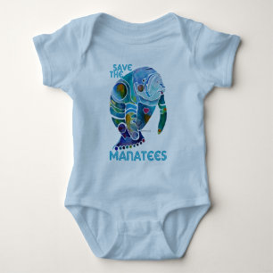 Save The Manatee Baby Bodysuit