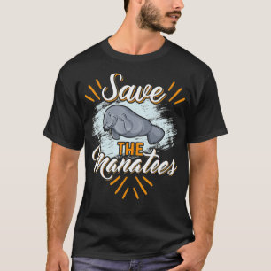 Save the Manatees Funny Mermaids Tee