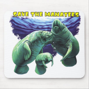 Save the Manatees Mouse Pad