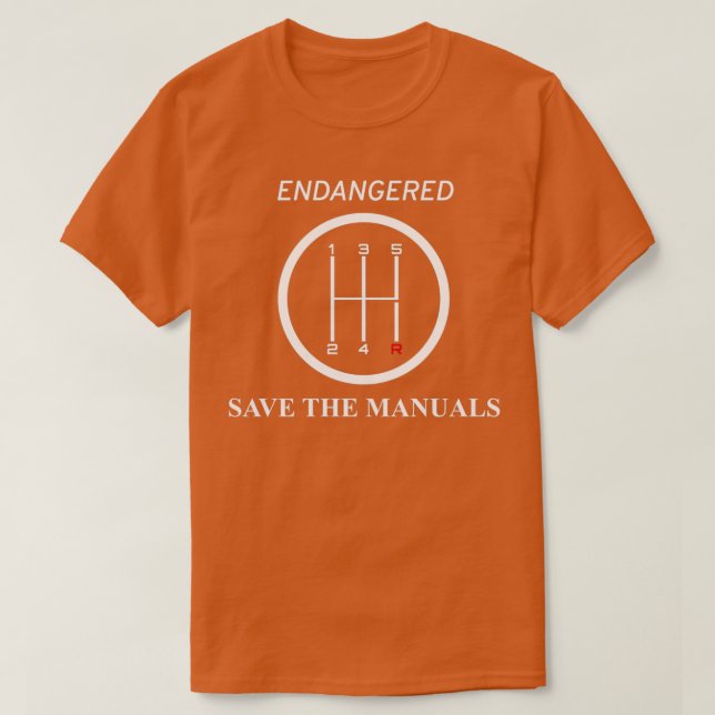 Save the Manuals Classic TShirt (Design Front)