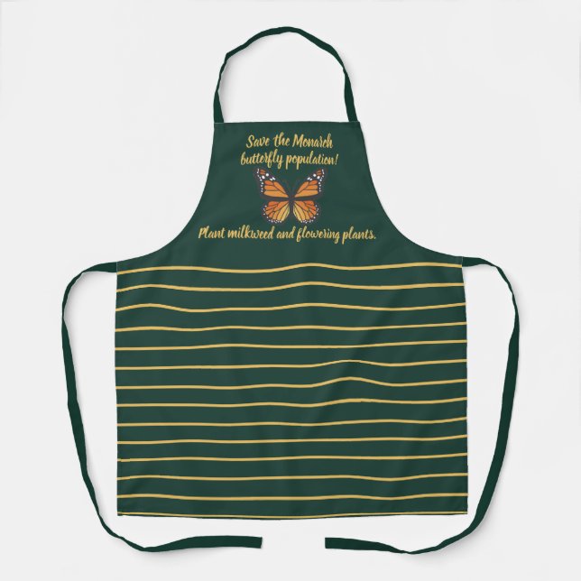 Save the Monarch butterfly Apron (Front)