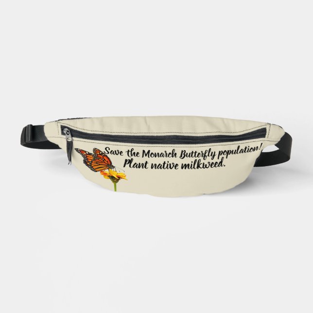 Save the Monarch butterfly population Bum Bags (Front)