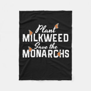 Save The Monarchs Butterfly Fleece Blanket
