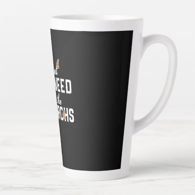 Save The Monarchs Butterfly Latte Mug (Right)