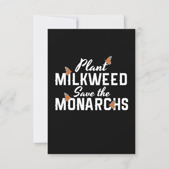 Save The Monarchs Butterfly RSVP Card (Front)