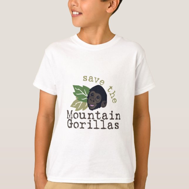Save The Mountain Gorillas T-Shirt (Front)
