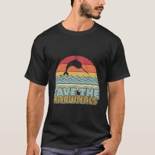 Save The Narwhals Retro Narwhal T-Shirt