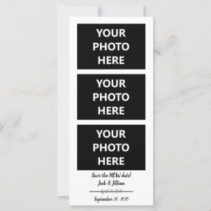 Save the NEW Date Change the Date 3 Photos Card