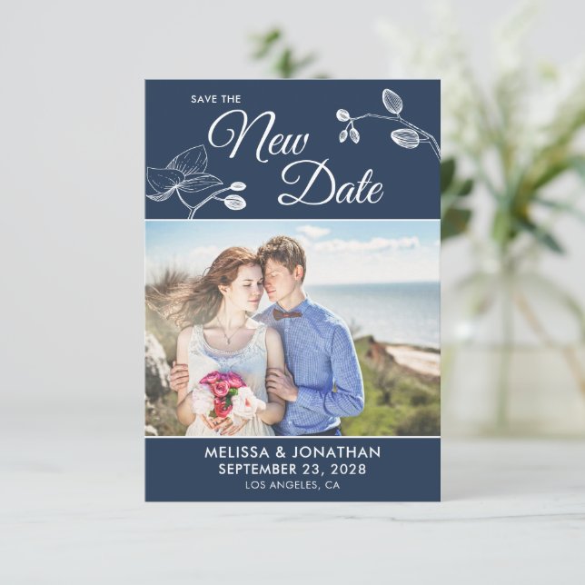 Save The New Date wedding postponement photo (Standing Front)