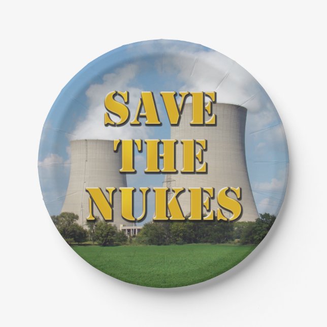 Save The Nukes Paper Plate (Front)