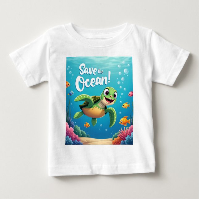 Save The Ocean Baby T-Shirt (Front)