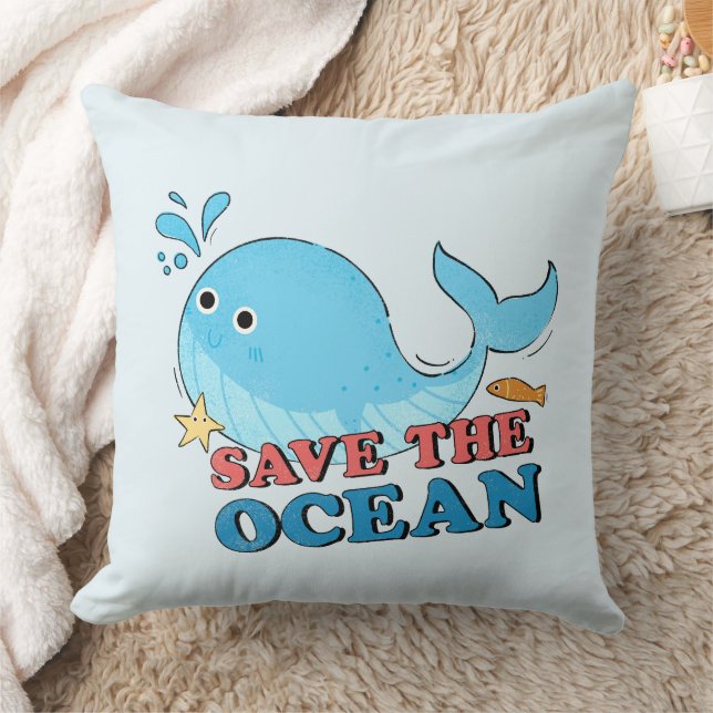 Save the Ocean Cushion (Blanket)