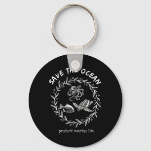 Save The Ocean Save The Earth Our Planet Love Moth Key Ring