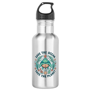 Save the Ocean Sea Turtle Vintage Engraving Shirt_ 532 Ml Water Bottle
