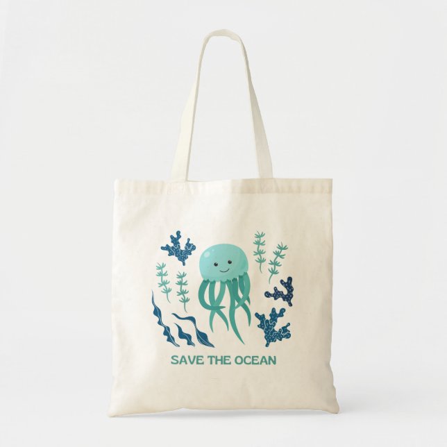 Save the ocean  tote bag (Front)