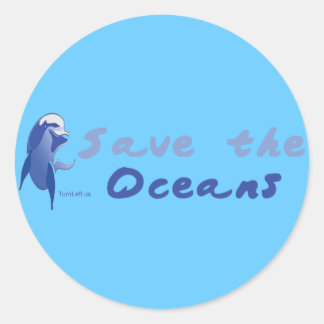 SAVE THE OCEANS CLASSIC ROUND STICKER
