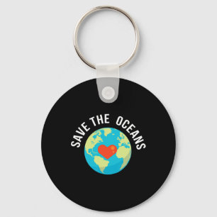 Save The Oceans-world Earth Day Gift Key Ring