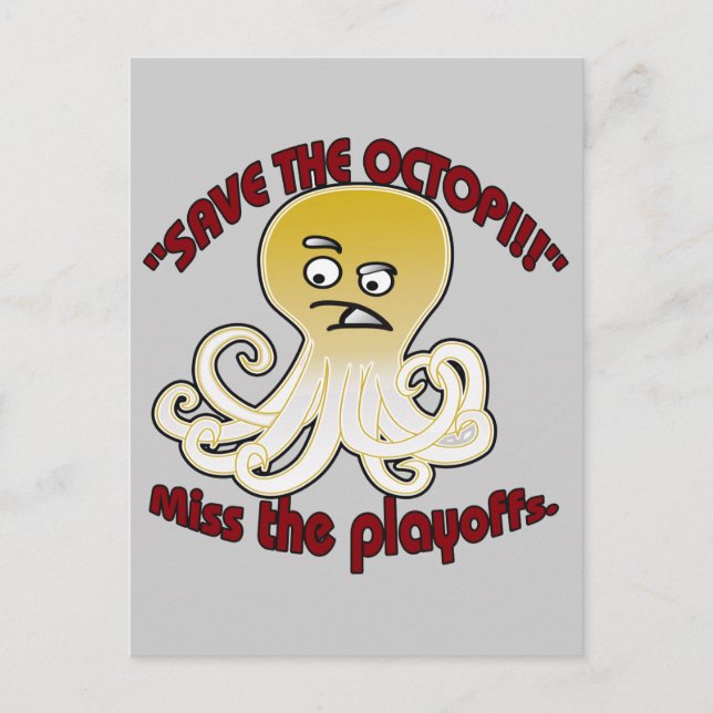 Save The Octopi Postcard (Front)
